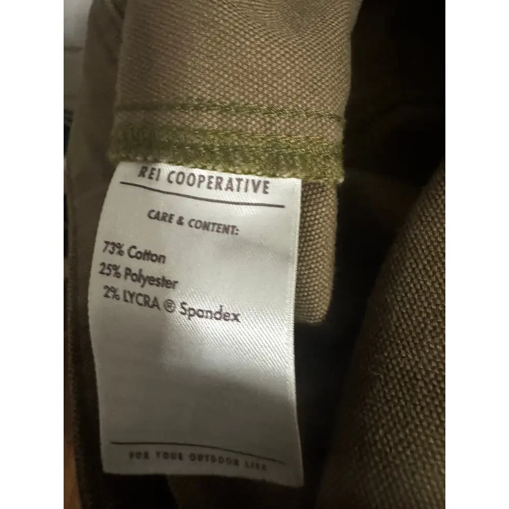 REI Co-op Olive Green Organic Cotton Utility Shorts Women’s Size 8